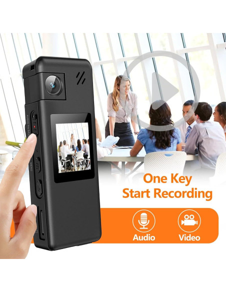 Cámara Corporal Hoestr A32 1080P con Lente Rotatable 180