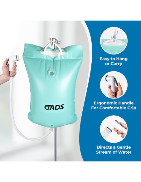 Estación de Lavado de Cabello Portátil GADS 2.5 Galones Azul