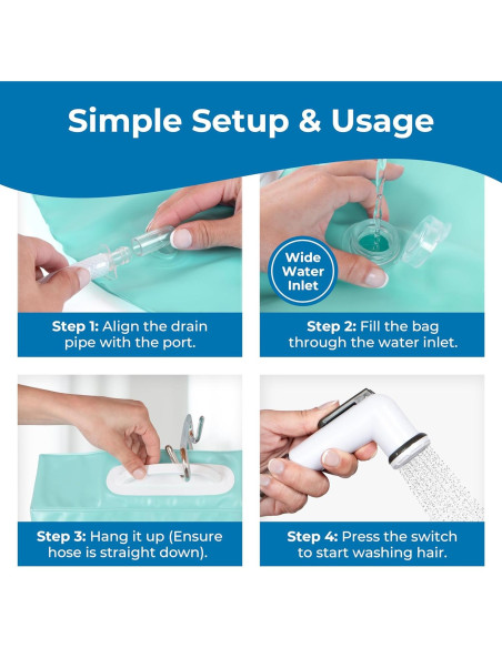 Estación de Lavado de Cabello Portátil GADS 2.5 Galones Azul