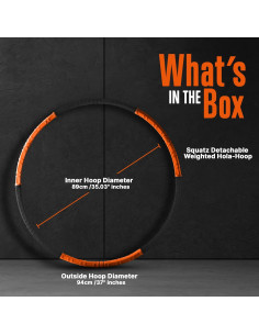Aro Hula Ponderado SQUATZ 0.91 kg Ajustable y Desmontable 2
