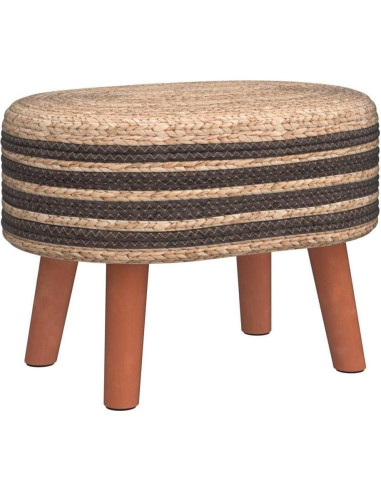 Otoman Redondo Cpintltr de Yute Natural 33cm - Reposapiés Acolchado