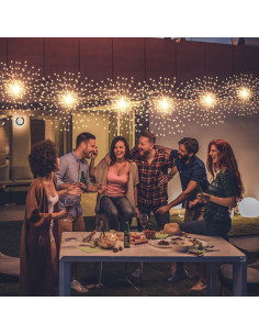 Luces de Esfera Solar SHUKAN 800LED 4 Pcs Blanco Cálido 2