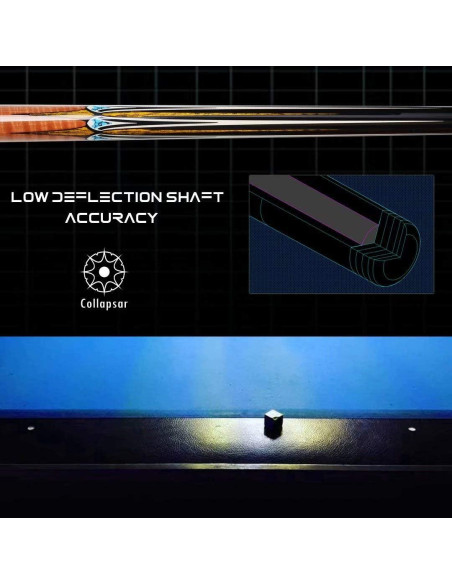 Taco de Billar Collapsar CXL 1x1 19 oz con Funda Dura