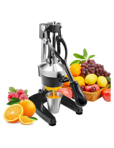 Exprimidor de Cítricos Manual ROVSUN JC-1 Negro 0.6L Acero Inoxidable