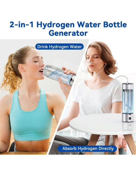 Generador de Agua Hidrógeno IJEUH HB-1 460ml 2 en 1 Portátil