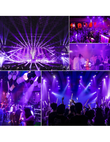 Luz Negra UV LED Czgor 36 LEDs Control DMX 19cm