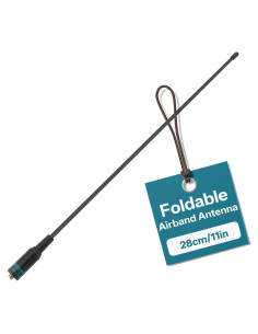 Antena Banda Aérea TIDRADIO SMA-Femenino 28cm 120/300MHz