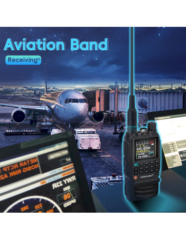 Antena Banda Aérea TIDRADIO SMA-Femenino 28cm 120/300MHz