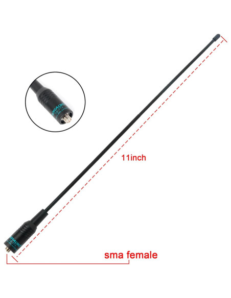 Antena Banda Aérea TIDRADIO SMA-Femenino 28cm 120/300MHz