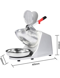 Máquina de Hielo Raspado Eléctrica BOSBAK 380W 2 Cuchillas 2