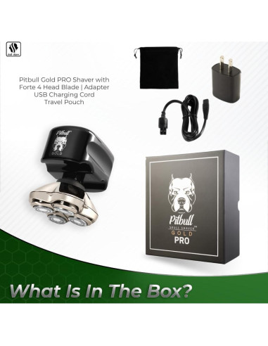 Afeitadora Rotativa Skull Shaver Pitbull Gold PRO 5 en 1
