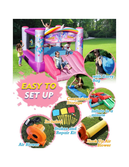 Casa Inflable Princesa Action Air 3.1x2.4m con Ventilador