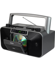 Jensen MCR-1500 Estéreo Portátil CD/MP3 Doble Cassette Plata 2