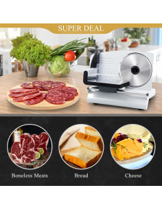 Cortadora Eléctrica de Alimentos SUPER DEAL 19.05 cm Ajustable 2