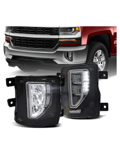 Kit Luces Antiniebla LED Tecoom para Chevy Silverado 2016-2018