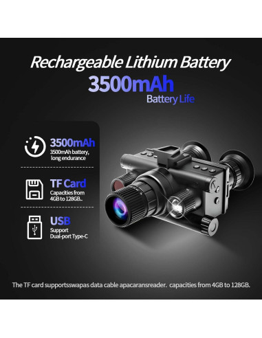 Gafas de Visión Nocturna Digital Infrarroja 4K SKIOVEMI