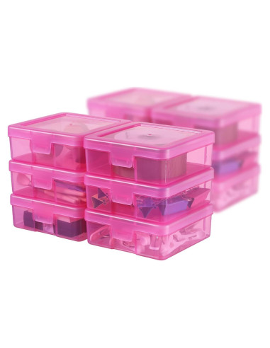 Organizadores de Arte OMNISAFE 12 Piezas Plástico Rosa