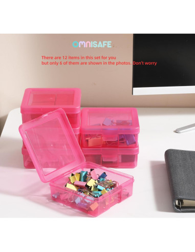 Organizadores de Arte OMNISAFE 12 Piezas Plástico Rosa