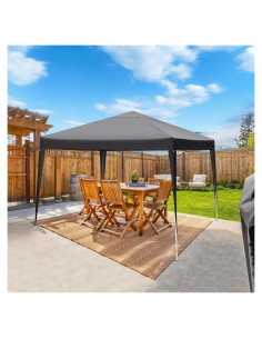 Carpa Plegable Eikyutora 3x3m Impermeable Gris Oscuro