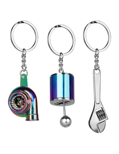 Juego de Llaveros de Metal HNYYZL 6 Piezas Auto Turbo