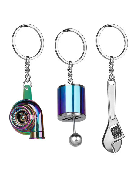 Juego de Llaveros de Metal HNYYZL 6 Piezas Auto Turbo