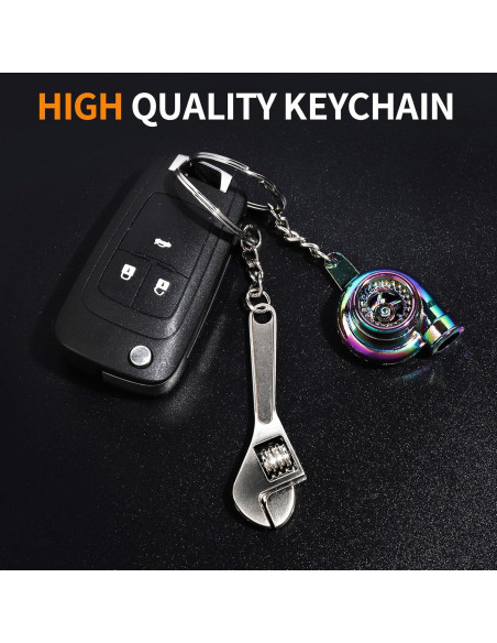 Juego de Llaveros de Metal HNYYZL 6 Piezas Auto Turbo