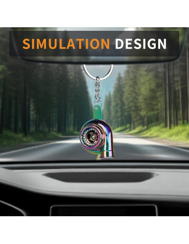 Juego de Llaveros de Metal HNYYZL 6 Piezas Auto Turbo