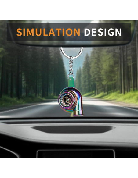 Juego de Llaveros de Metal HNYYZL 6 Piezas Auto Turbo