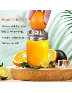 Tapa exprimidor de cítricos acero inoxidable ziHenryDa 2 piezas 2