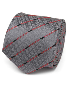 Corbata de Seda Star Wars Cufflinks Inc. Rayas Grises y Rojas