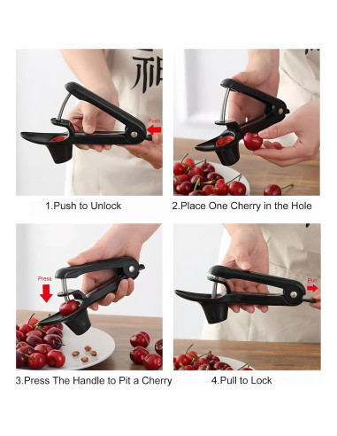 Juego de Herramientas para Frutas BCMON 4 Piezas - Descorazonador y Cortadores