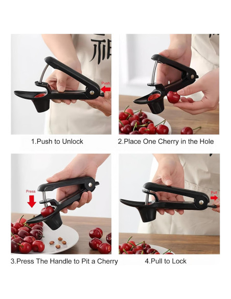 Juego de Herramientas para Frutas BCMON 4 Piezas - Descorazonador y Cortadores