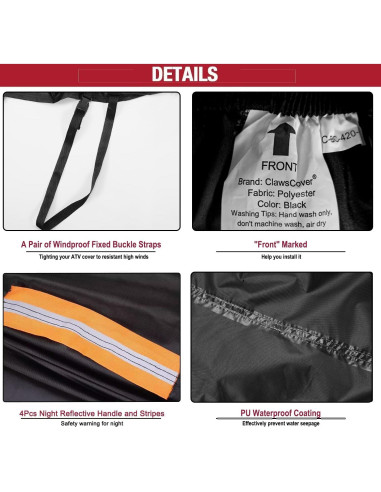 Cubierta de Motocicleta Impermeable ClawsCover 3XL 294.6x119.8cm