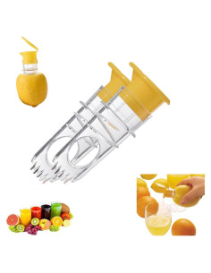 Exprimidor de Limón Manual Fangool 120g Portátil Amarillo 2 Pcs