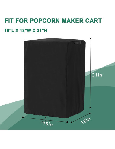 Cubierta Impermeable para Carrito de Palomitas Colewin 40.64x45.72x78.74cm