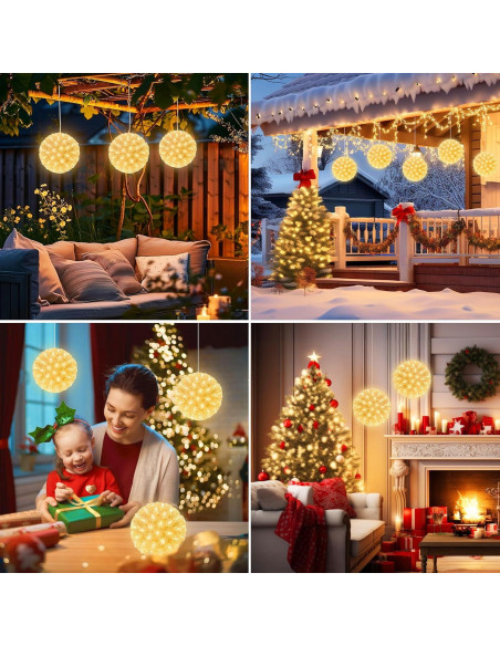 Esferas Iluminadas de Navidad Brightown 15.24 cm 100 LED IP65