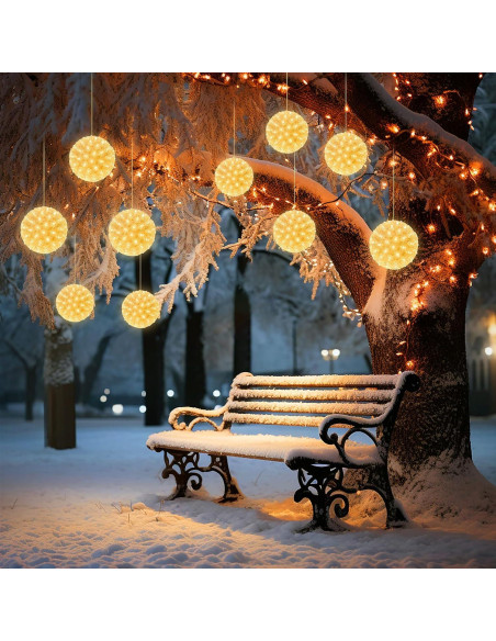 Esferas Iluminadas de Navidad Brightown 15.24 cm 100 LED IP65