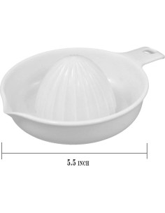 Exprimidor Manual de Limón Hometeq 14 cm Blanco para Cítricos 2