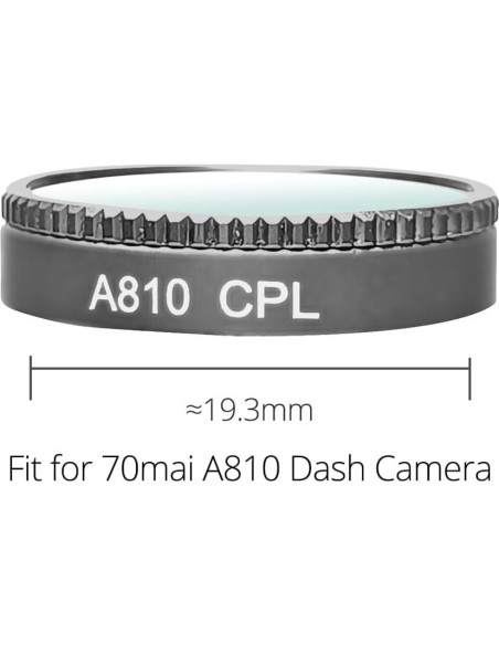 Filtro CPL Polarizador para Dash Cam 70mai A810 - Antirreflejo Gris