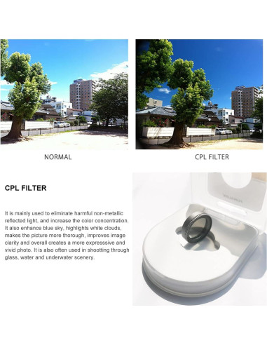 Filtro CPL Polarizador para Dash Cam 70mai A810 - Antirreflejo Gris