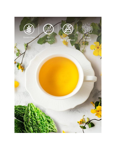 Té de Melón Amargo TeeLux, 100 Unidades, Sin Cafeína