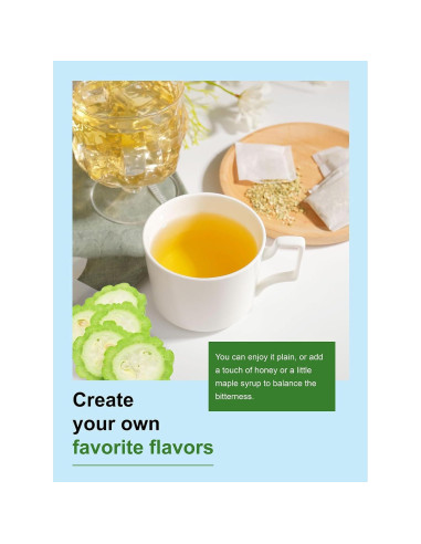 Té de Melón Amargo TeeLux, 100 Unidades, Sin Cafeína