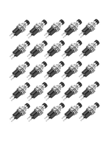 Interruptor de Botón Mini SPST NO 30 Pcs MECCANIXITY 7mm