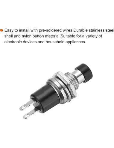 Interruptor de Botón Mini SPST NO 30 Pcs MECCANIXITY 7mm