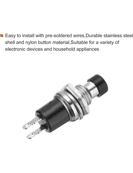 Interruptor de Botón Mini SPST NO 30 Pcs MECCANIXITY 7mm