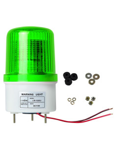 Luz Estroboscópica LED Verde 110V con Sirena 90dB - SLB-5103J