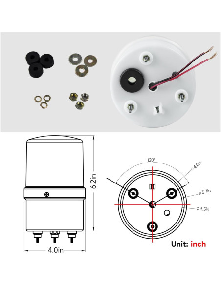 Luz Estroboscópica LED Verde 110V con Sirena 90dB - SLB-5103J
