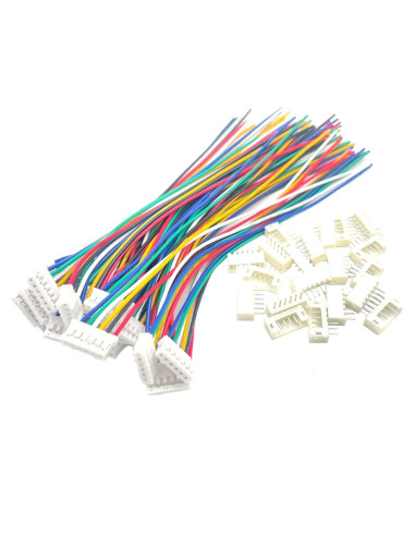 20 Pares Conector Enchufe JST PH 2.0mm 6Pin con Cables 150mm