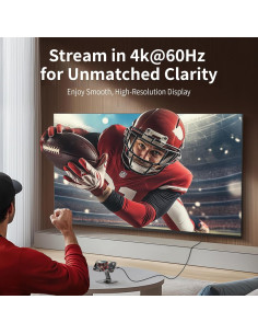 Cable USB C a HDMI 2m 4K@60Hz Belcompany - Compatible con iPhone y Mac 2