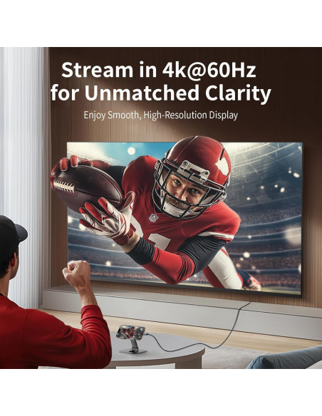 Cable USB C a HDMI 2m 4K@60Hz Belcompany - Compatible con iPhone y Mac